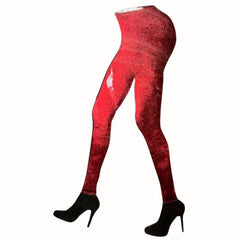Women's Metallic Leggings - Red, unisex