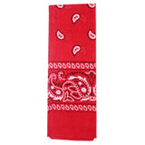 Red paisley cowboy bandana for wild west.
