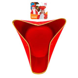 Red pirate tricorn hat showing packaging