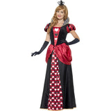 red queen costume adult long dress heart design