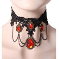 Red Ruby Lace Choker – Gothic & Medieval