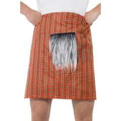 red tartan kilt Scottish fancy dress adult