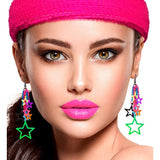 Bold retro star earrings accessory for dance and music themed costumes