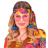 Metal hippie pendant necklace accessory for retro and festival outfits