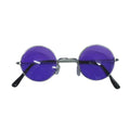 Retro Round Glasses – Purple Lenses