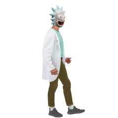 Rick from Rick and Morty Costume - Adult, sleeveless top, lab coat and half mask.