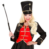 Woman band leader showing the riding crop