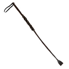 Leather look riding crop 60cm costume accessory for jockey and equestrian costumes