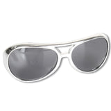 silver retro rock and roll sunglasses disco costume accessory