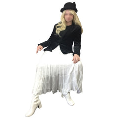 boho rock costume hire 80s outfit jacket skirt hat brisbane