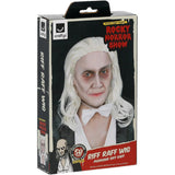 Licensed Rocky Horror Riff Raff Wig in packaging, featuring a shoulder-length slicked-back blonde wig.