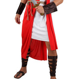 Close-up of tunic hem and skirt detail on adult Roman warrior costume