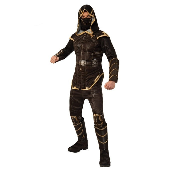 Ronin Deluxe AVG4 Adult Costume, hooded shirt, pants with digital print, half mask.