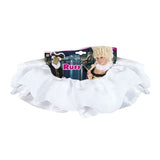White ruffled collar with packaging on a white background