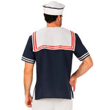Back of sailor costume showing collar and hat