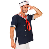 Navy sailor shirt with sailor collar and hat