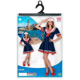Sailor Dress Costume for adult women packaging showing dress and sailor hat