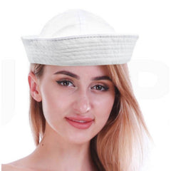 Sailor gob hat unisex white nautical costume accessory