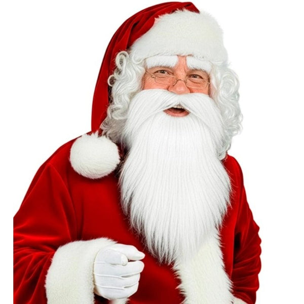 Santa Claus beard with moustache and eyebrows costume accessory