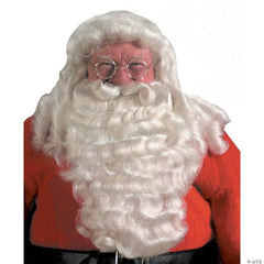 Santa Claus costume with red velvet suit, beard, and sack for hire in Brisbane