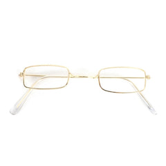 Gold-frame Santa Grandpa Glasses with clear lenses for Christmas or old-man costumes