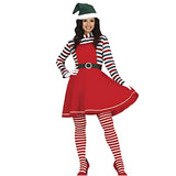 Santas helper dress, stripe ;shirt, hat and belt.