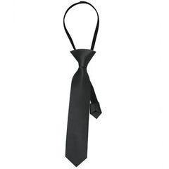 Black satin gangster tie for 1920s or mobster costumes by Sweida’s Party