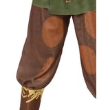 Close up of scarecrow child costume trousers