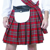 Close up of scotsman costume skirt and sporran