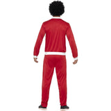 Back view of red scouser adult tracksuit