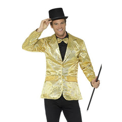 Gold sequin jacket with lining.