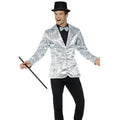 Sequin Jacket, Mens, Silver