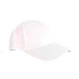 Sequin baseball cap in white, adjustable tab at the back, adult size.