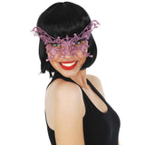 Serena lace masquerade eye mask available in black and pink