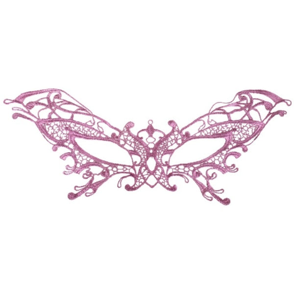 Lace eye mask with diamante accents and ribbon ties