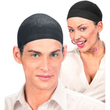 Set of 2 black wig caps is unisex