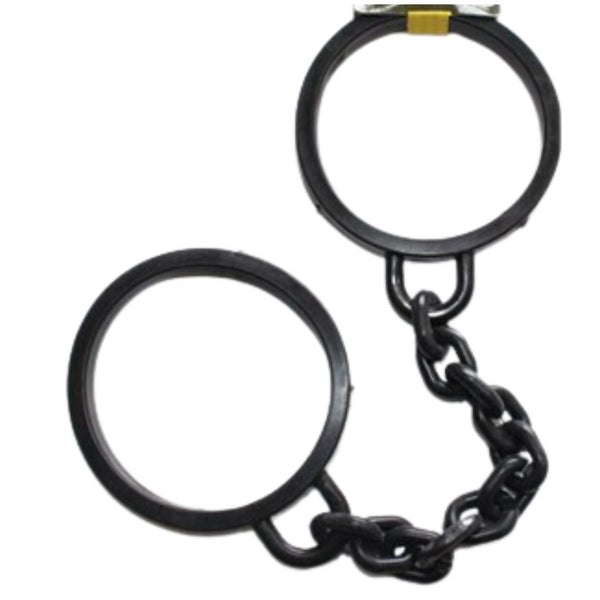 Plastic shackles costume accessory for prisoner or escapee outfits