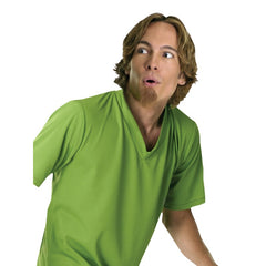 Shaggy Deluxe Costume - Adult, green t-shirt and brown flares with goatee.
