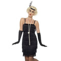Short Black Flapper Costume – 1920s Fringe Dress (Adult)