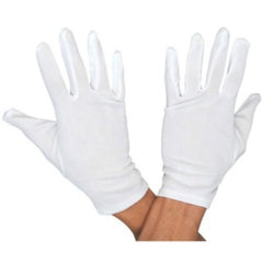 Adult short white costume gloves – lightweight and versatile