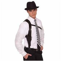 Black shoulder gun holster costume accessory