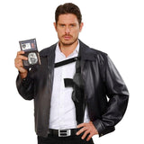 Police dress up wearing shoulder holster toy gun prop