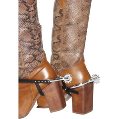 Silver cowboy spurs western costume accessory