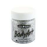 Silver Glitter Face and Body Paint 45ml, water based.