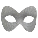 Silver glitter eye mask masquerade costume accessory