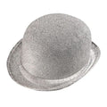 Silver Lurex Bowler Hat