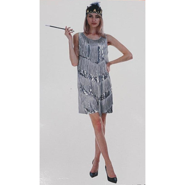 Sequin 1920's Dress with Fringing - Assorted Colours