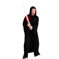 Adult wearing an official Star Wars Sith Hooded Robe with full-length black cloak and hood