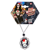 Skull Cameo Necklace with Black Rose in Widmann Packaging