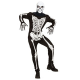 Skeleton costume worn with skull mask